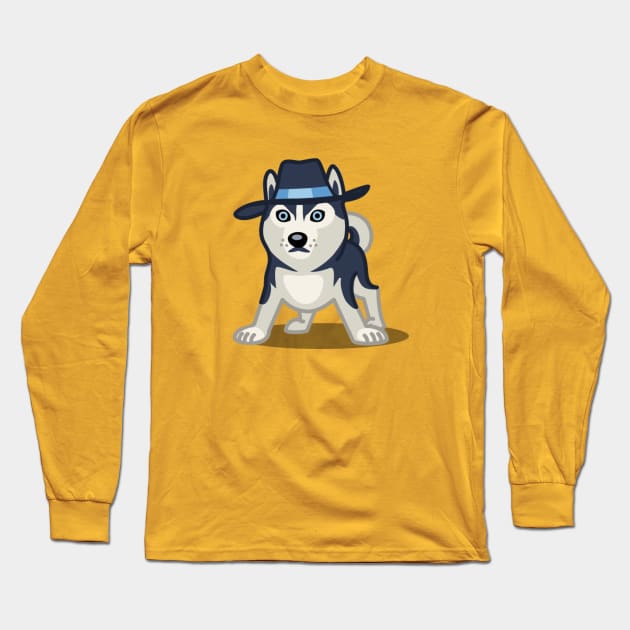 Funny Siberian Husky - Dog Gifts for Husky Dog Lovers Long Sleeve T-Shirt by BansheeApps